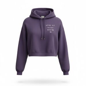 Aeropostale NYC Purple Cropped Hoodie